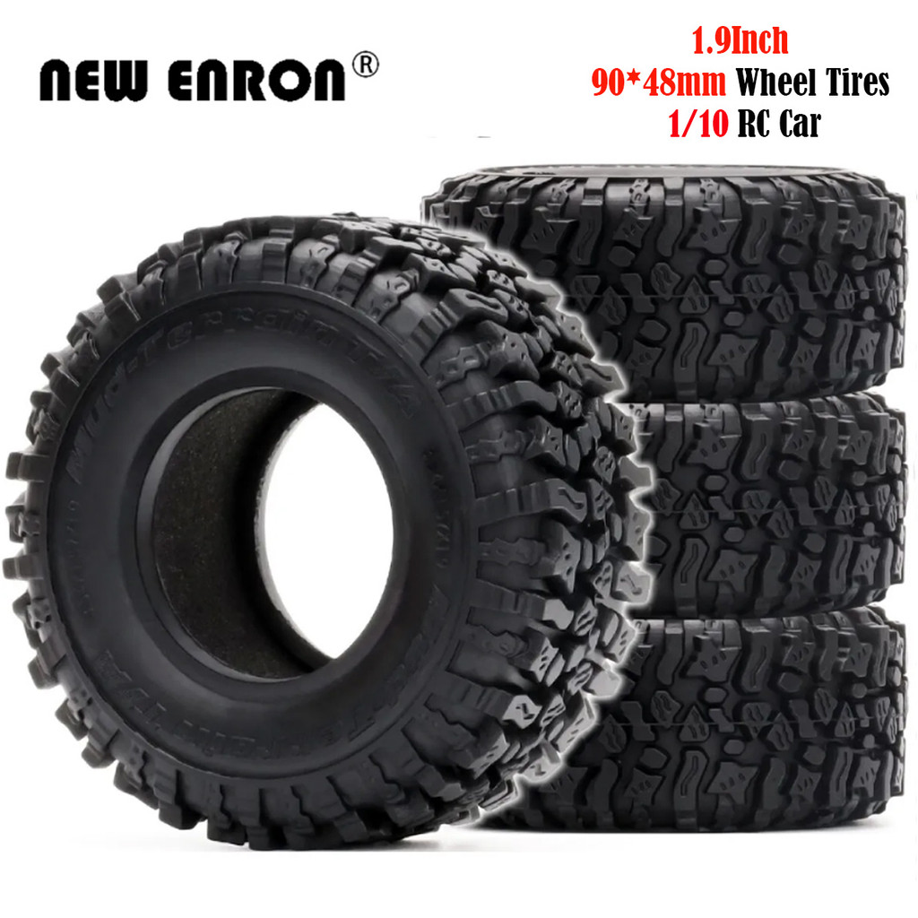 1.9in 90*48 มม.ล้อยาง Tyre 4 PC สําหรับ 1/10 RC รถ Crawler Rock 1/10 Axial MN D90 D110 CC01 MST jimny Tamiya Redcat TRX4