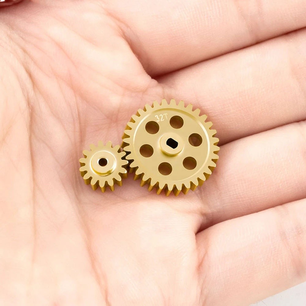 เกียร์ทองเหลือง 15 + 32T ชุดเกียร์หลักสําหรับ Losi Micro-B 1/24 RC Buggy อะไหล่รถยนต์ - รูปที่ 3