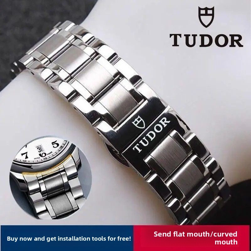 Tudor Black Bay Original Strap สายเหล็กเข็มกลัดผีเสื้อผู้ชายและผู้หญิง Junyu Little Prince สแตนเลส T