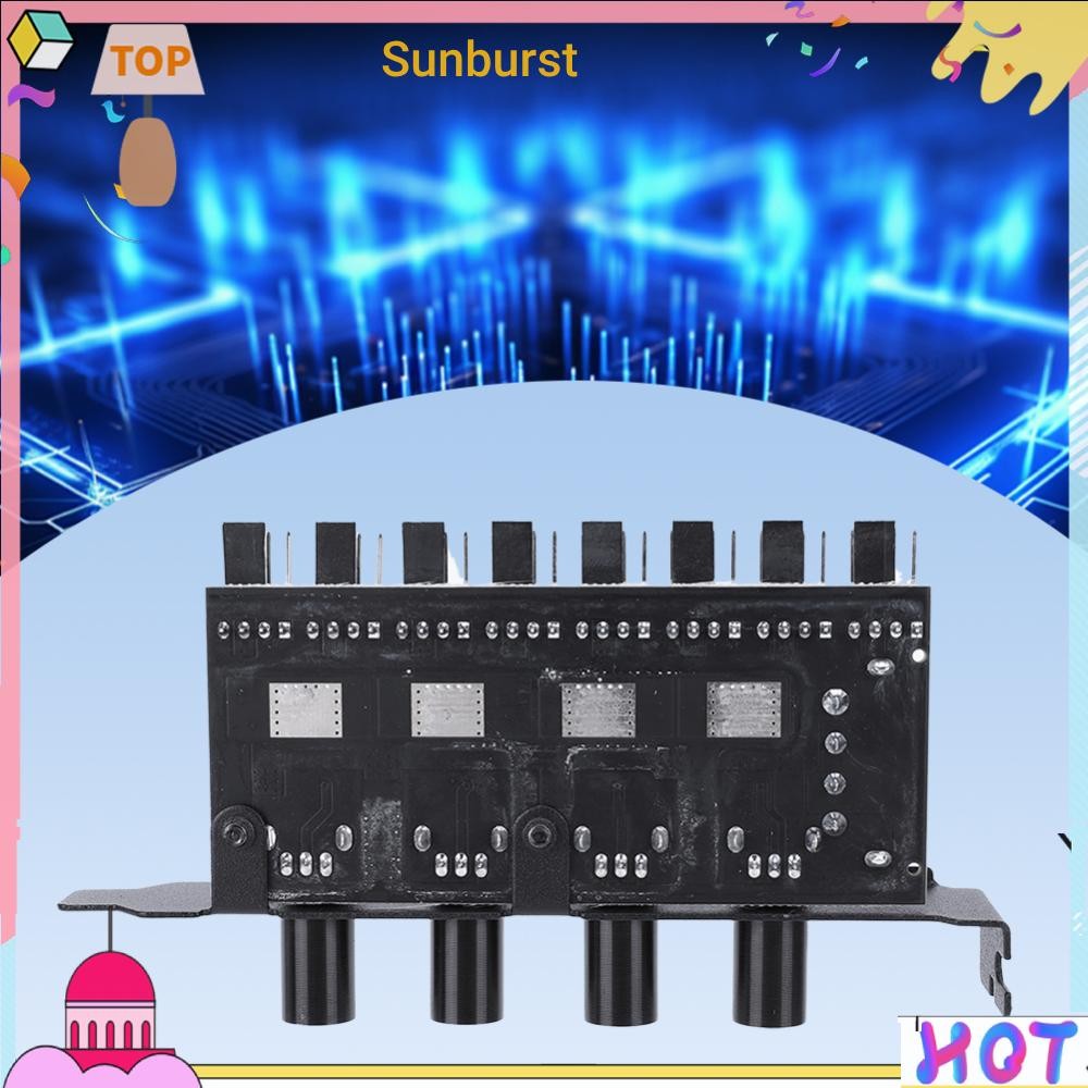 PC Fan Hub SATA/4 Pin Adapter 8 Channel PWM Hub Cooling Fan Speed Controller 4 Knob PC Case Cooling 