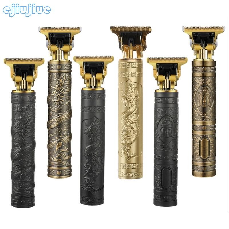 Cc Vintage T9 Professional Hair Clippers ไฟฟ้ากันน้ําแบบชาร์จไฟได้ Trimmers