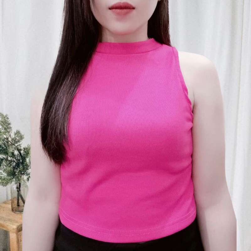 เสื้อครอปคล้องคอล่าสุด | ซี่โครงถักแฟชั่นเกาหลี | เสื้อกล้ามใหม่ล่าสุดของ FSI