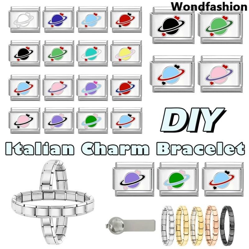 สร้อยข้อมือ charm สแตนเลสสไตล์อิตาเลียน ขนาด 9 มม. เหมาะสำหรับ DIY เพิ่มบุคลิกภาพแบบเรโทร