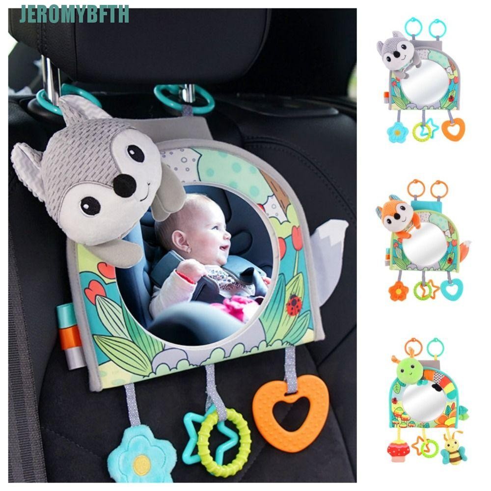 JEROMYBF ที่นั่งนิรภัย Headrest Rearview, โพลีเอสเตอร์กระจกนูนกระจกรถเด็ก,น่ารักมุมมองความปลอดภัย Early Education HD ด้านหลัง Ward รถเด็กเด็ก