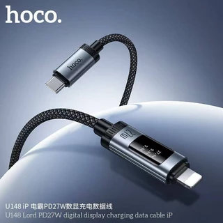 HOCO U148 สายชาร์จเร็ว พร้อมหน้าจอ OLED แสดงค่ากำลังไฟ รองรับ PD 27W / Type-C 100W / TC-TC 240W hc1