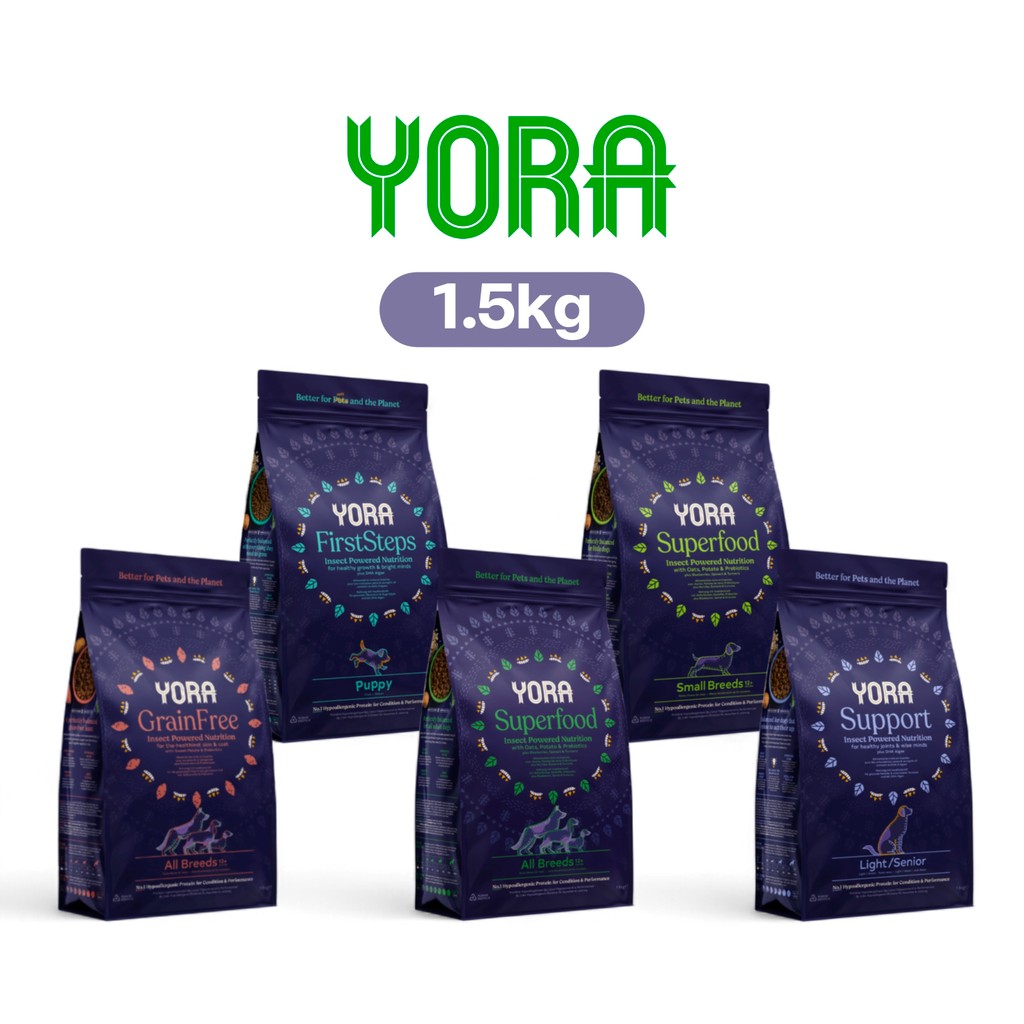 [ส่งฟรี] Yora (Dog) - Insect Powered Dog Food โยรา อาหารสุนัข จากโปรตีนแมลง 1.5kg