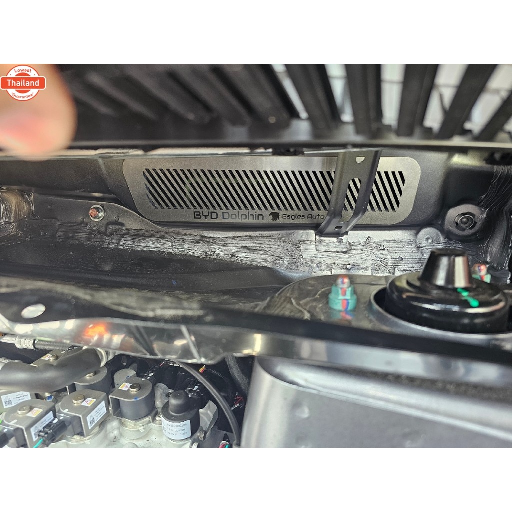 ตะแกรงกันหนู BYD DOLPHIN แผ่นกันหนู Byd Dolphin  แผ่นสแตนเลสกันหนู กรองอากาศ แอร์ ห้องเครื่อง ลายตรง