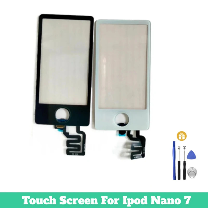 หน้าจอสัมผัสด้านหน้าสีดํา/สีขาวสําหรับชิ้นส่วนทดแทน iPod Nano 7th Generation