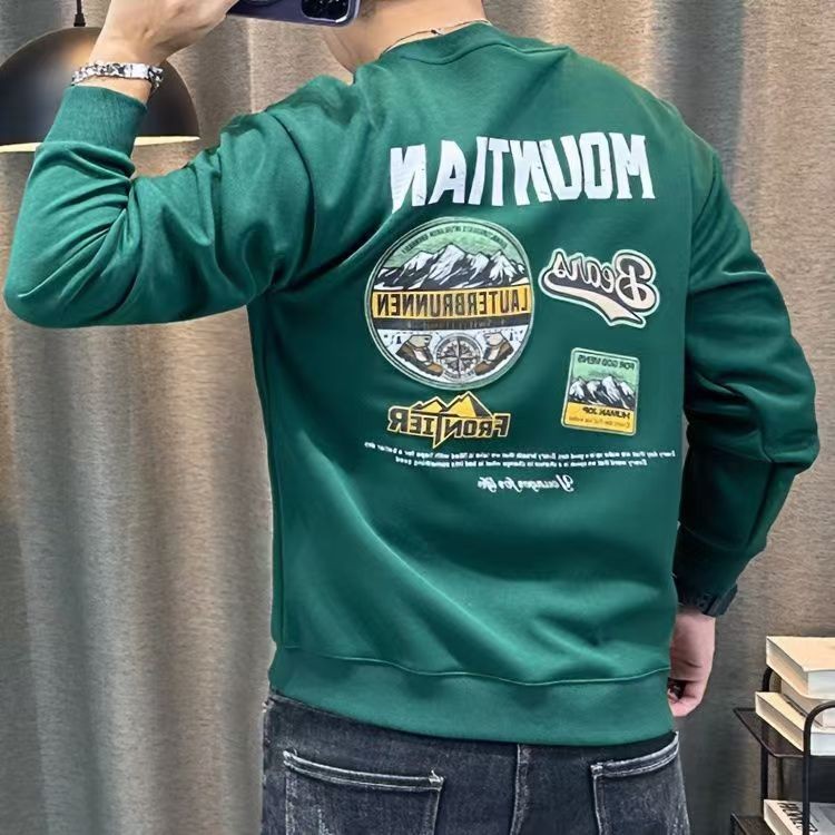 คู่สไตล์อินเทรนด์ Top 2025new รอบคอ 23 เสื้อกันหนาว All-Match หนักฤดูใบไม้ร่วงฤดูหนาวออกแบบลําลองหลว