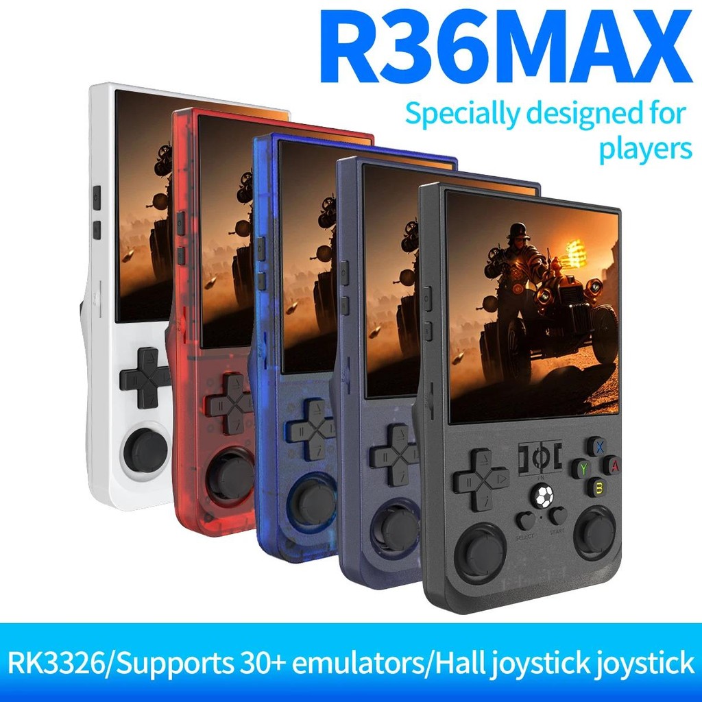 Coopreme R36MAX 64G 128G Retro Handheld Game Console Linux System 4.0 Inch IPS Screen Portable Video