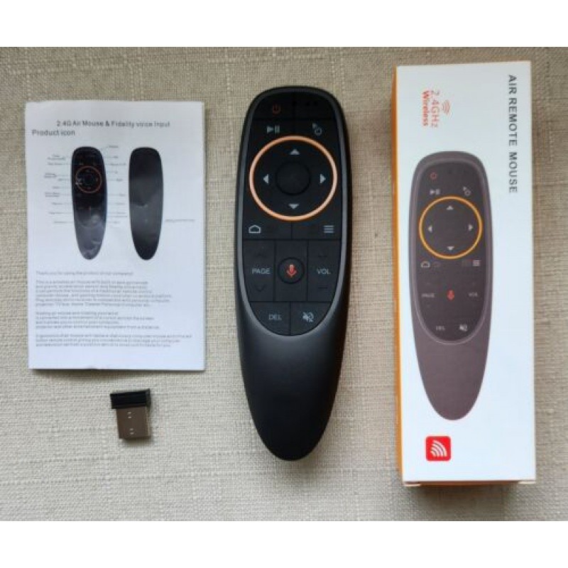 2.4G Bluetooth Air Mouse G10s รีโมทคอนโทรลด้วยเสียงสําหรับ Android TV Box พร้อม Dongle
