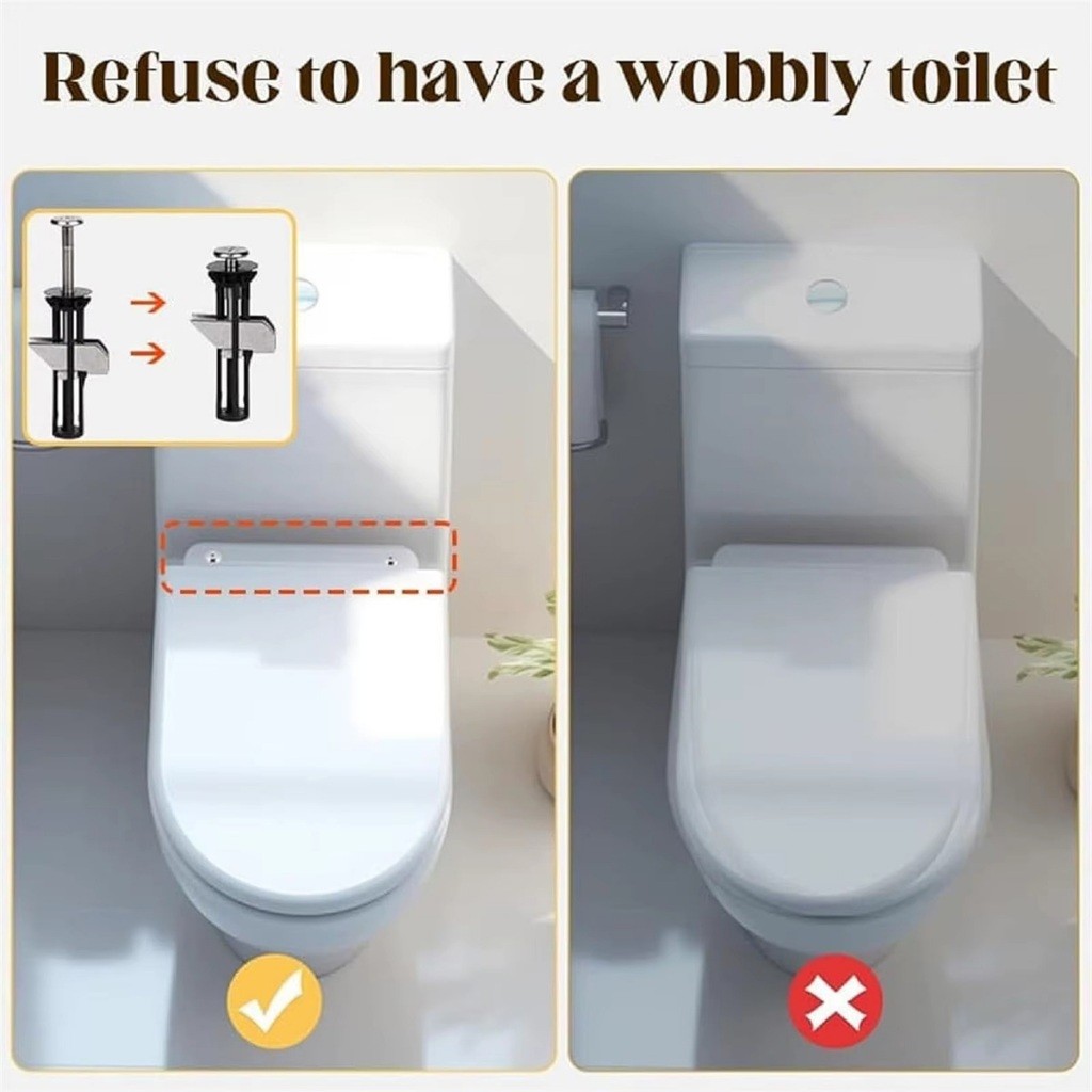 ร้านอยู่ที่ไทย 1คู่ น๊อตฝาชักโครก ขนาดM5 ชุดสลักเกลียวยึดฝาชักโครกสแตนเลส อุปกรณ์เสริมตัวยึดในห้องน้ำ - รูปที่ 7