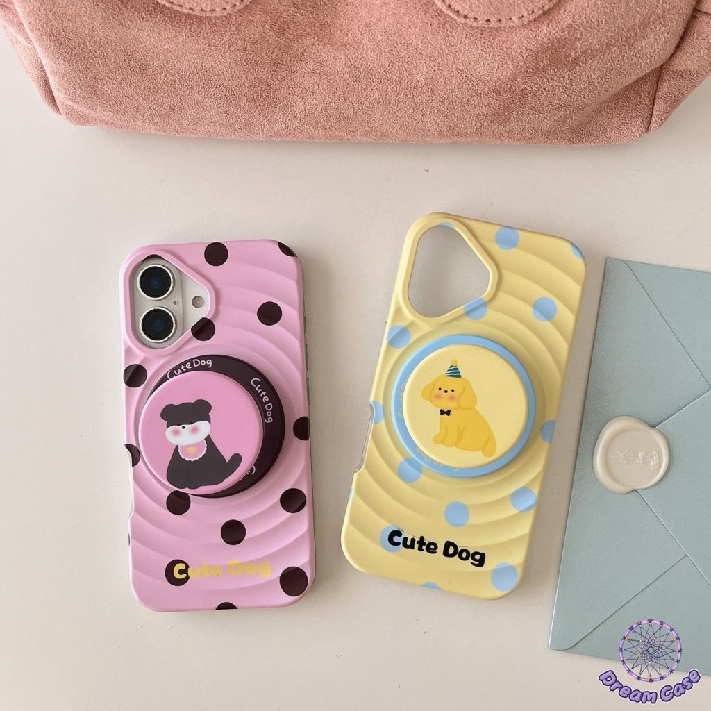 เคสไอโฟน 11 การ์ตูนแฟชั่น ที่มีสีสันจุดคลื่นแม่เหล็ก สำหรับ IPhone 13 12 16 14 11 15 Pro Max XS Max X XR 15 14 16 Plus