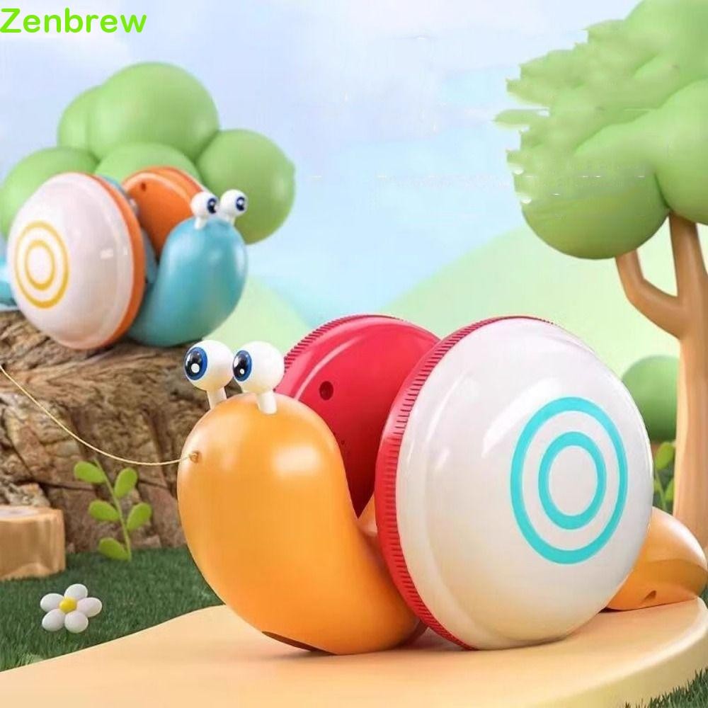 ZENBREW​ ดึงสตริงหอยทากรถของเล่น,เด็กวอล์คเกอร์เรียนรู้ที่จะเดินลากเชือกหอยทาก,ผลตลกการ์ตูนสัตว์เลี้ยงเรืองแสงโต้ตอบดึงยาวหอยทากของเล่นต้นการศึกษา