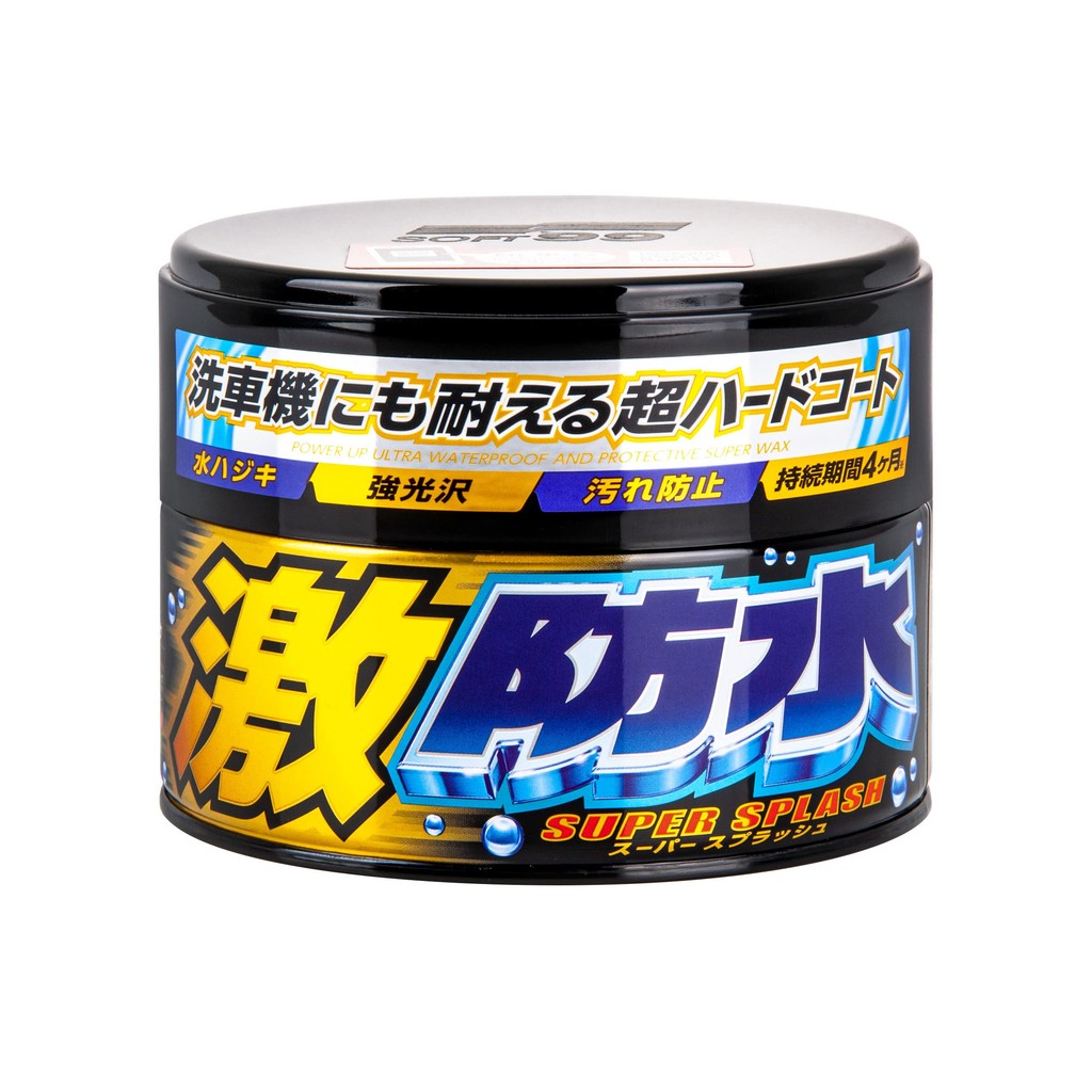 【kumamon Japan】Soft 99 (Soft99) Wax Wax Super Super Water Wax Wax Dark & ​​Metallic 300G ฟองน้ำสำหรั