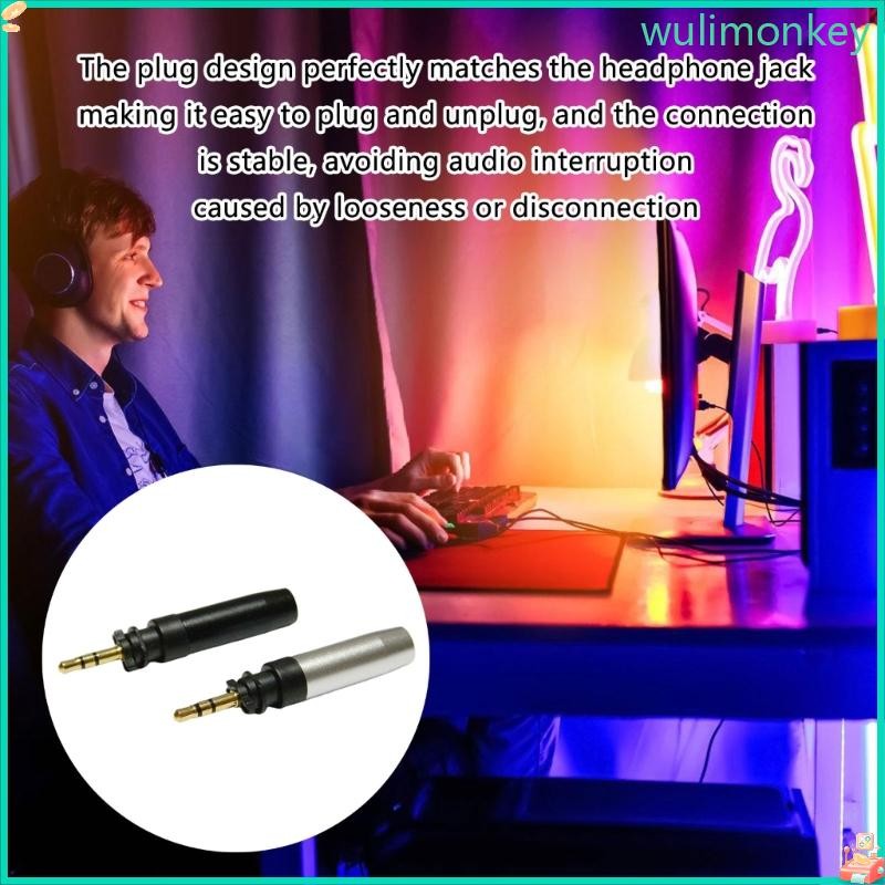WU การส่งเสียงที่ชัดเจนพร้อมปลั๊กหูฟัง Robusts 3 ปลั๊กซ่อม 5 มม. สําหรับ SRH440A SRH840A หูฟังการออก