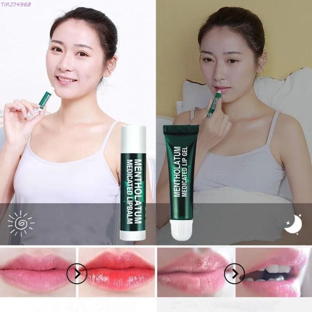 TMZ14968 Mint Lipstick, Nourishing Waterproof Day Night Lipstick, Natural Anti-drying Non Stick Cup 