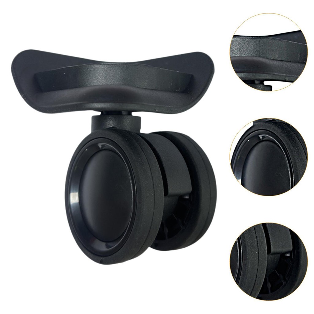 [arutoxalc] ล้อกระเป๋าเดินทาง 2 ชิ้นเปลี่ยน เงียบ ทนทาน รถเข็นกรณีอุปกรณ์เสริมสีดํา - รูปที่ 2