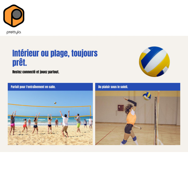 วอลเลย์บอลแบบเป็นทางการ ใช้ได้ทั้งในร่มและกลางแจ้ง ขนาดมาตรฐาน สบายมือสำหรับผู้เริ่มต้น - รูปที่ 2