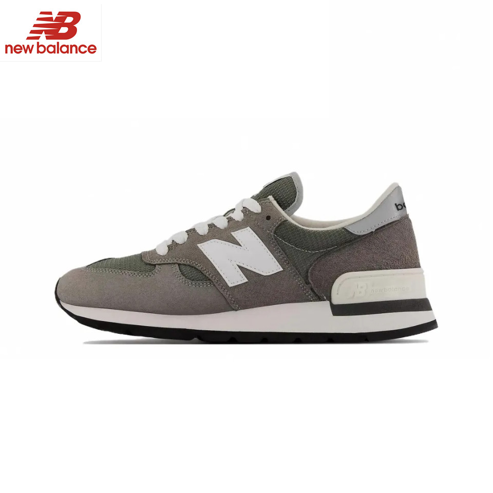 （ของแท้ 100%）New Balance NB 990 V1 M990GR1 รองเท้าเดินป่าใบสำหรับผู้ชาย และผู้หญิง