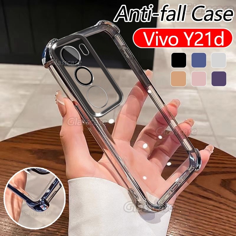 Vivo Y21d 2025 สําหรับ Vivo Y21d Y31 VivoY21d Y21 DY 21d VivoY31 เคสโทรศัพท์ใสแฟชั่นคู่สี่มุมป้องกันการตกกันกระแทก Came เลนส์ป้องกันปลอกอ่อนฝาหลัง