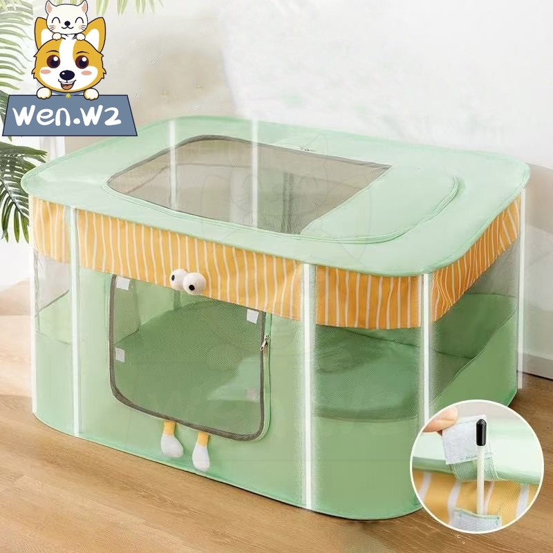wen.W2 คอกสัตว์เลี้ยงขนาดใหญ่ ห้องคลอดแมวสี่เหลี่ยม ที่นอนแมวขนาดใหญ่