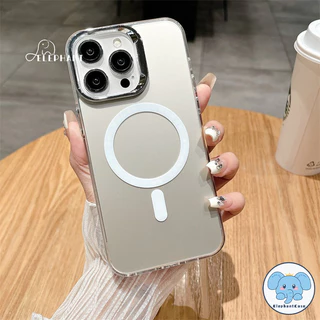 เคสโทรศัพท์รุ่น11 15 สำหรับIPhone 13 14 12 16 15 11 Pro Max 14 16 15 Plus เคสชาร์จแม่เหล็กไฟฟ้าที่มีสีสันสดใส