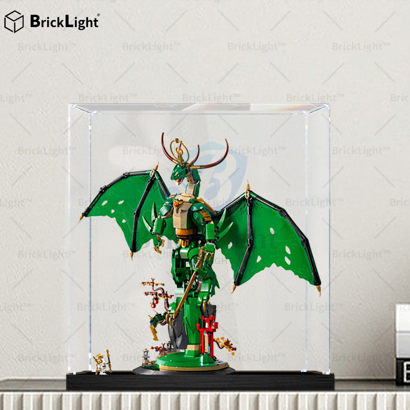❤️กล่องใส่โมเดล Phantom Ninja Guardian Dragon กล่องแสดงอะคริลิคเหมาะสําหรับ Lego 71847 โปร่งใสป้องกั