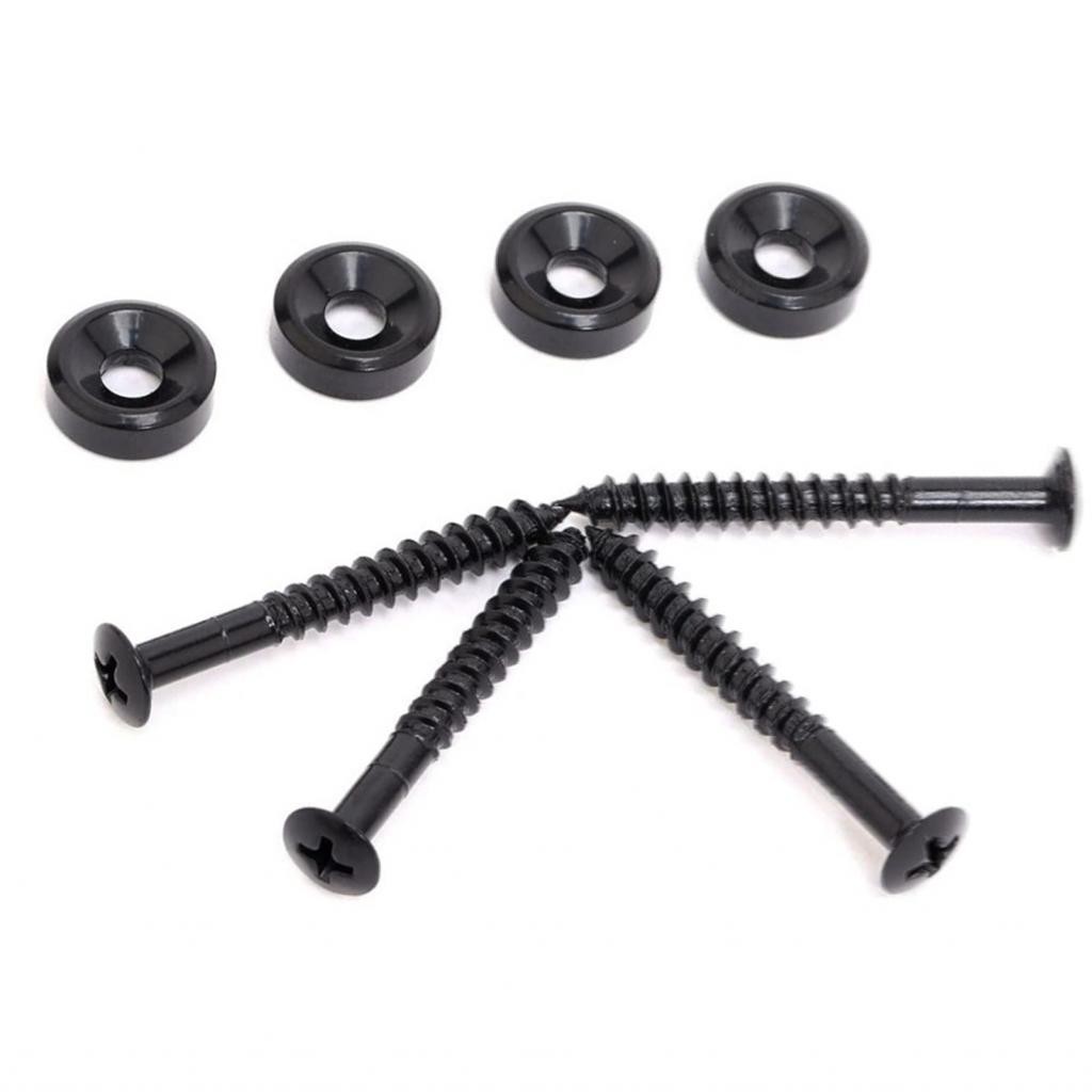 tophouse-th moweo 4 pcs กีตาร์คอข้อต่อบูชชุดสกรูยึดเฟอร์รูเลสเบสกับถั่ว