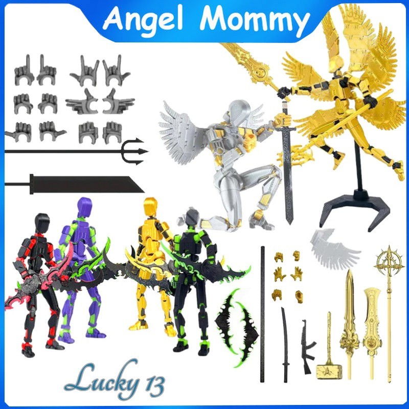 Dummy 13 Action Figure Lucky 13 Mini Lucky 3d พิมพ์ Dummy 13 ของเล่น