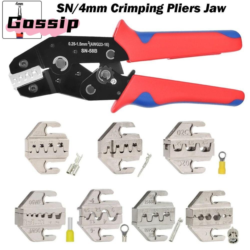 GOSSIP CRIMPING คีมขากรรไกร,กว้าง 4 มม.06WF 2549 03H SN CRIMPING คีม Jaw, SN-2546B 02C 48B 58B Alloy