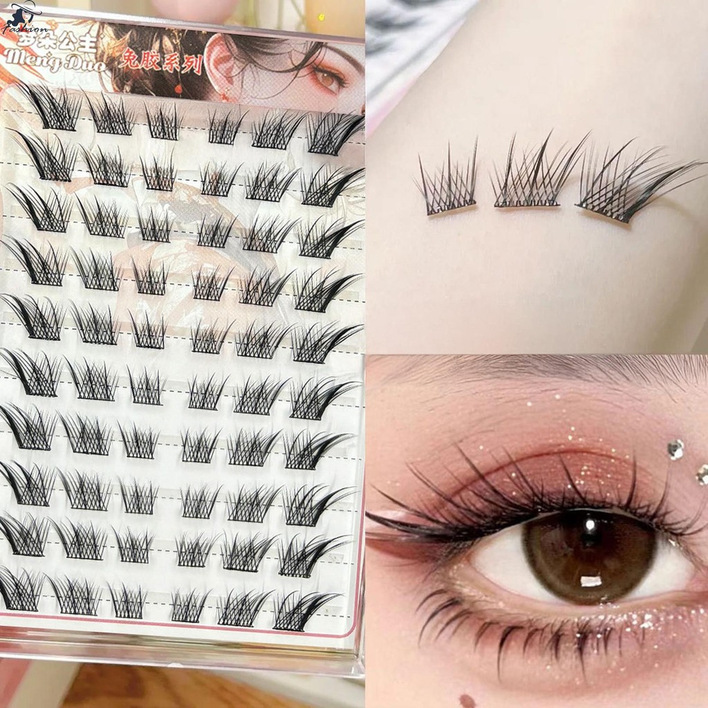 กาวฟรี 9-13 มม.Lash Clusters ธรรมชาติ Wispy ขนตาปลอมสําหรับชีวิตประจําวันหรืออาชีพสําคัญ