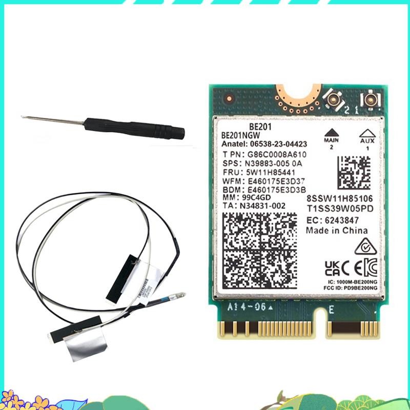BE201 WIFI7 การ์ด 8774Mbps Tri-Band BT5.4 7 โมดูลการ์ดไร้สาย M.2 Cnvio3 สําหรับ Win10/11 64-Bit พร้อ