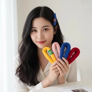 กิ๊บติดผม รูปยิ้ม ขนาดใหญ่ แฟชั่นมาใหม่ พร้อมส่งจากไทย