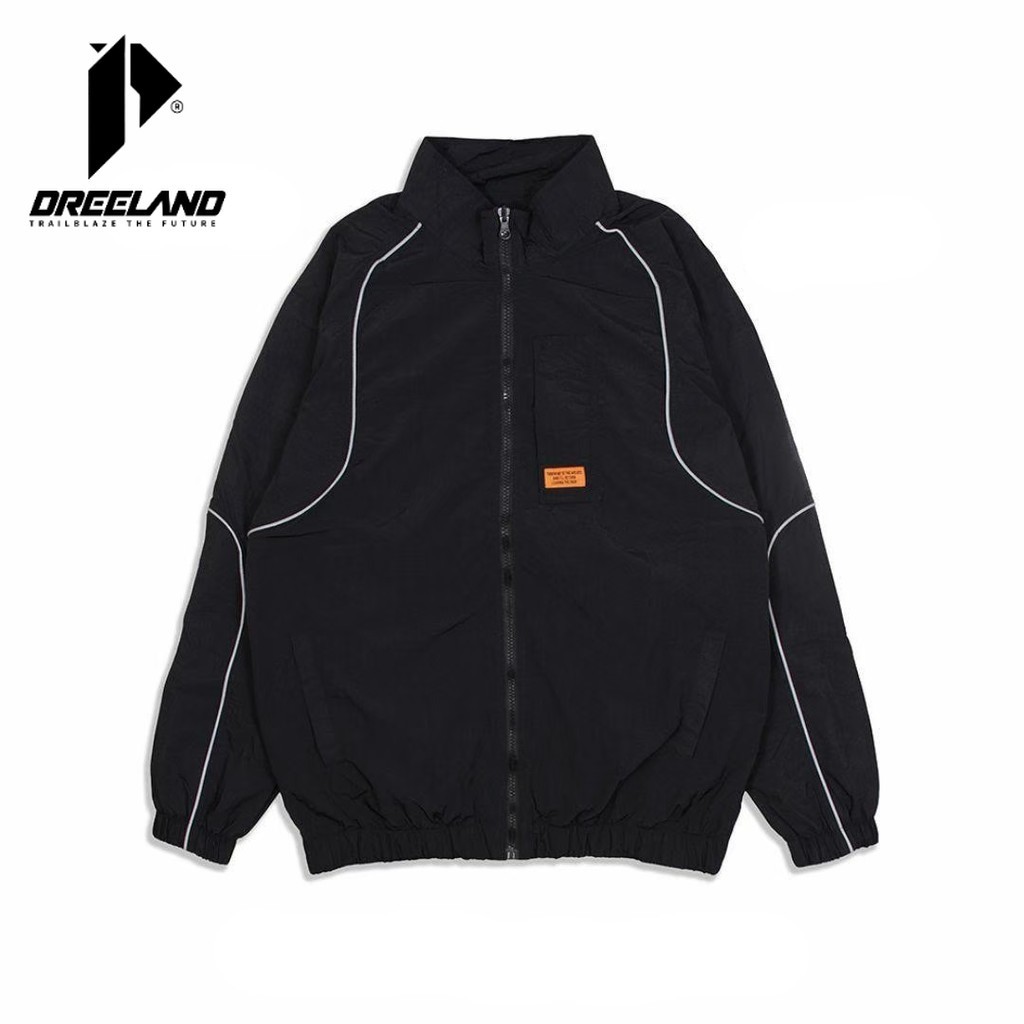 Dreeland - Tracktop Crinkle เสื้อสะท้อนแสง (Jota) สีดํา