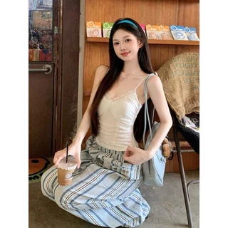 L.A Shop★เสื้อคุณภาพดี เสื้อสายเดี่ยว เสื้อสายเดี่ยวหวานเผ็ด มีฟองน้ำ น่ารักมากๆ "FY8704"