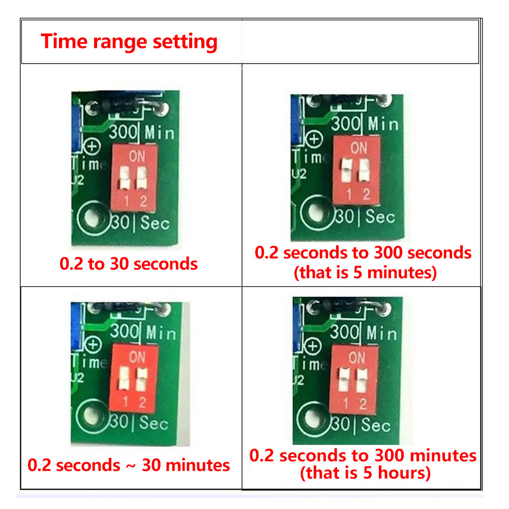 Dioo 100-220V AC Delay Off Time Relay Module Timer Switch Board 0-300min