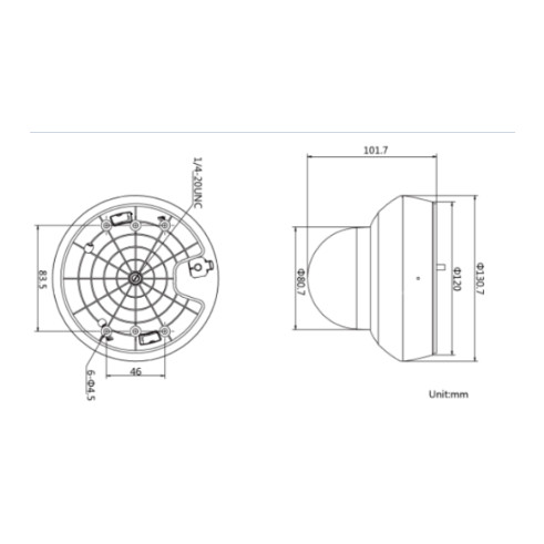 Hikvision 1332 33300 8cm อินฟราเรด PT Ball DS-2DE2D40IW-DE3/W/XM (C0) (SMBG) (S6