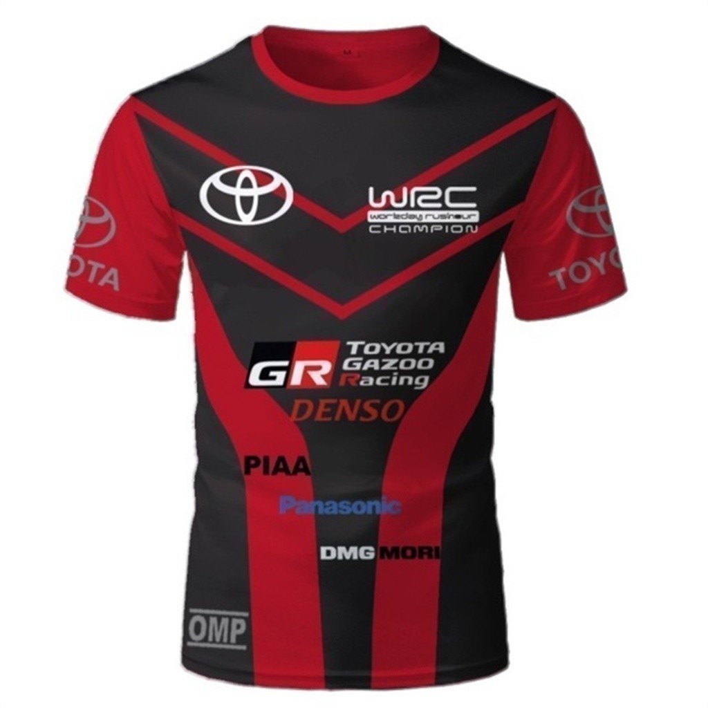 Toyota 2025 แฟชั่นเสื้อยืด WRC Racing รถ Rally 3D พิมพ์ Streetwear ผู้ชายผู้หญิงกีฬาแฟชั่นขนาดใหญ่ O