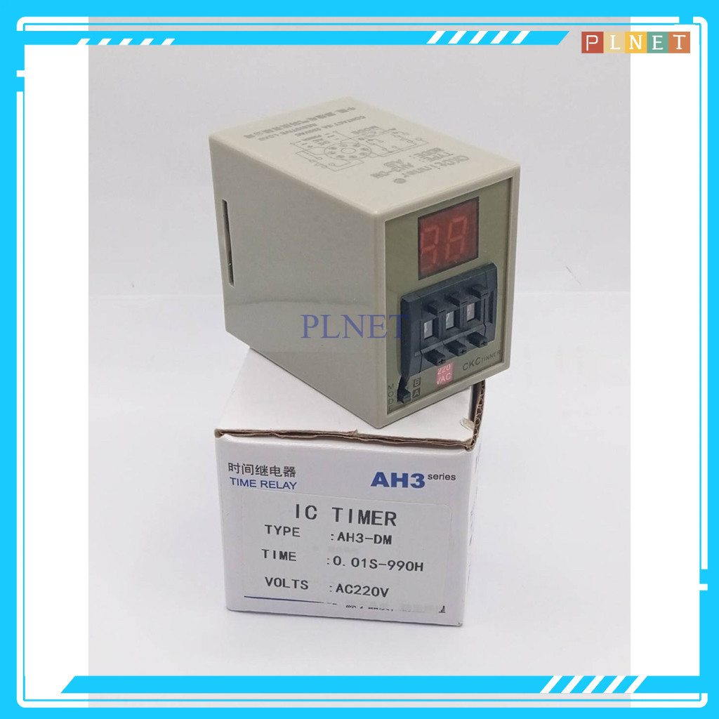 ใหม่ แท้ ทามเมอร์ เวลา  TIMER : AH3-DM : 0.01S-990H VOLTS : AC220V 24v 12v พร้อมส่ง ส่งในวัน