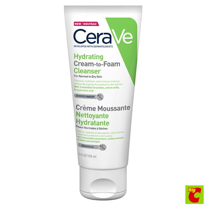 เซราวี ไฮเดรติ้ง ครีม-ทู-โฟม คลีนเซอร์ 100 มล.