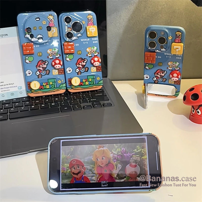 ใช้งานร่วมกับ iPhone 16 15 14 13 12 11 Pro Max X Xr Xs Max 7 8 Plus SE2020 เคสโทรศัพท์ 3D DIY การ์ตูนอะนิเมะ Mario + Mioor Stand Bling Clear ฝาครอบโทรศัพท์ ราคา ถูกที่สุด ดีลบีเคเค แกลเลอรีภาพที่ 4
