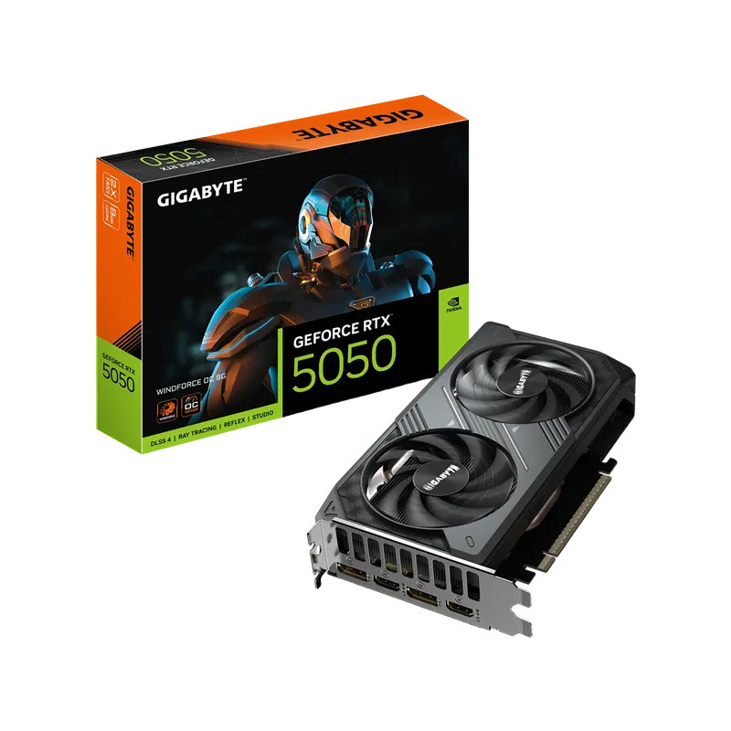 Gigabyte Fengmo RTX5050 WINDFORCE OC 8G เหมาะสําหรับเกมคอมพิวเตอร์เดสก์ท็อปกราฟิกการ์ดอิสระ