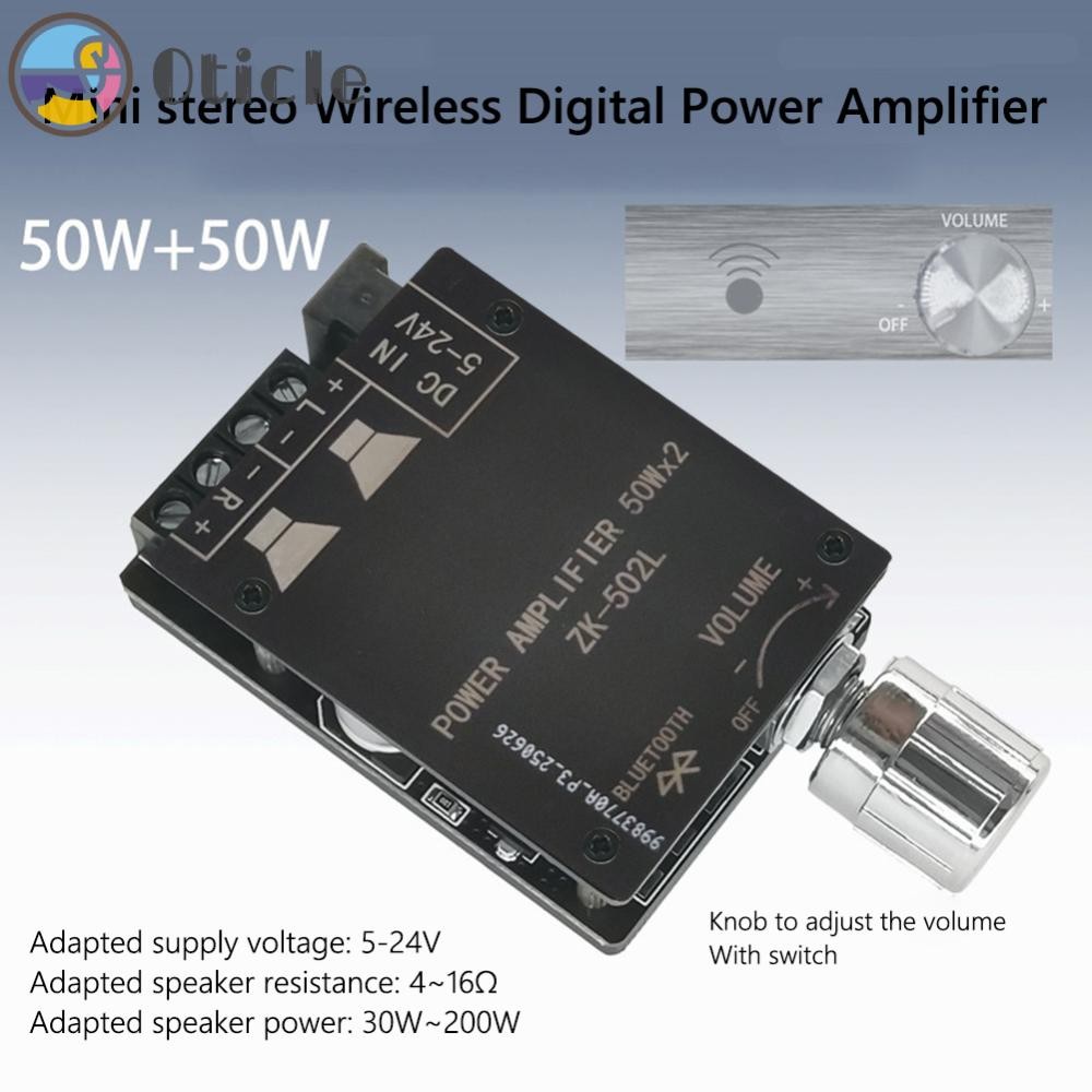ZK-502L รองรับบลูทูธ 5.0 Dual Channel Digital Power Amplifier Board [Oticle.th]