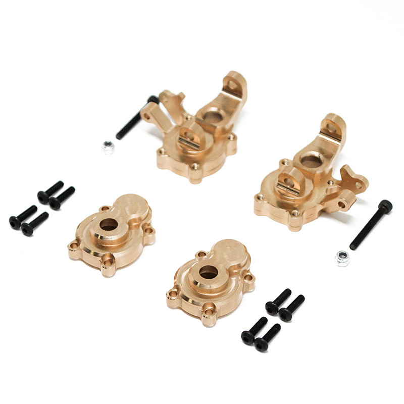 การควบคุมง่าย YK รุ่นรถปีนเขา 4082/4102 อัพเกรดอุปกรณ์เสริม CNC ทองเหลืองชุดพวงมาลัยด้านหน้าที่นั่ง 