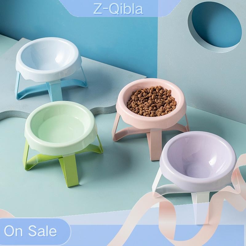 [Z-Qibla-t] 1 ชิ้นคอป้องกันเท้าสูงชามอาหารแมวทนทานแมวชามน้ําดื่มชามแมวเซรามิกลูกแมวชามให้อาหารอุปกรณ