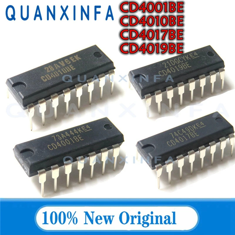 5PCS CD4001BE CD4010BE CD4017BE CD4019BE DIP CD4001 CD4010 CD4017 CD4019 ชิป ic