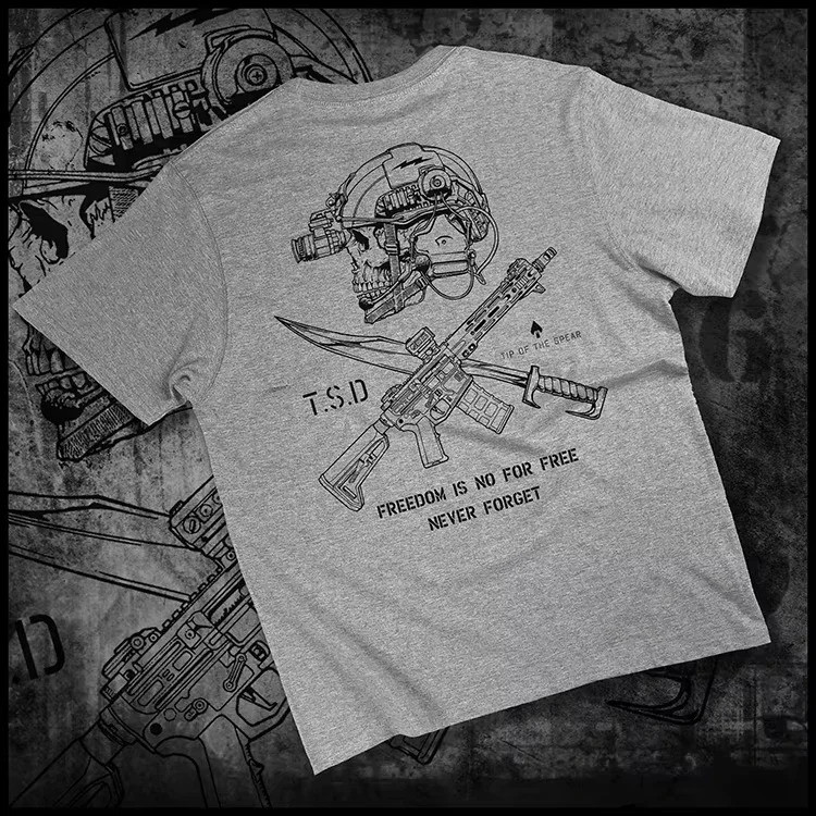 เสื้อยืดพิมพ์ลายกราฟิก Spartan Warrior หน่วยรบพิเศษ สไตล์ทหาร ผ้าฝ้ายแท้ คอกลม แขนสั้น ยูนิเซ็กซ์ S-5XL
