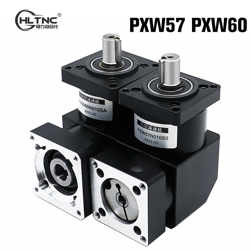 Nema23 Nema24 PXW57 PXW60 มุมขวาเกียร์ดาวเคราะห์ลด Ratio 4 5 6 10 สําหรับ CNC 57 Stepper 60 Servo มอ