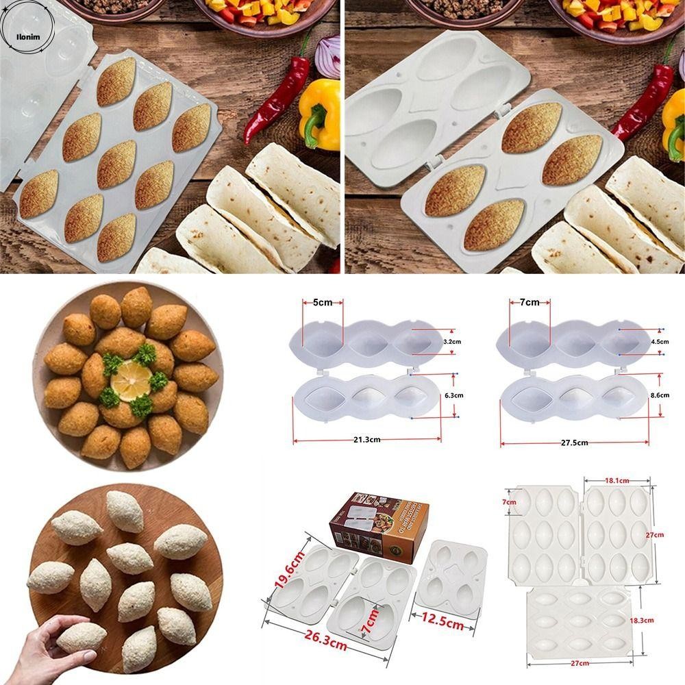 ILONIM เครื่องทําลูกชิ้นแม่พิมพ์แบบกดด้วยมือ DIY Kibbeh Express
